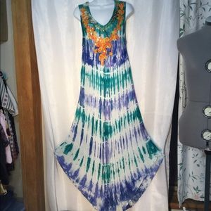 Tie dyed maxi sun dress
